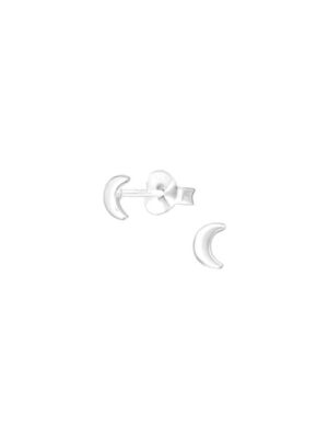 Celtiana | Brincos pequenos (ear studs) em forma de lua em Prata 925 sem Níquel