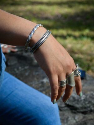 Celtiana | Bracelete Ajustável Medieval banhada a Prata e Níquel Free (sem Níquel)