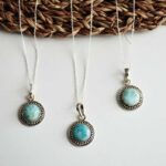 Celtiana | Colar Ayrell - Colar em Prata 925 e níquel free (sem níquel) com cristal Larimar
