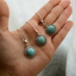 Celtiana | Colar Ayrell - Colar em Prata 925 e níquel free (sem níquel) com cristal Larimar