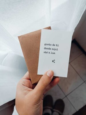 Celtiana | Postal de Oferta com frase Gosto de ti, desde aqui até à lua