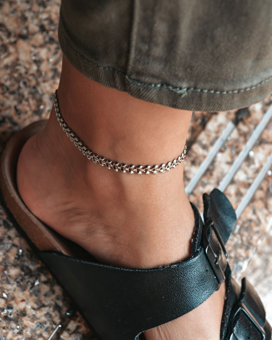 Tornozeleira (pulseira para o pé) em Aço Inoxidável sem Níquel - Celtiana | Tornozeleira Keny