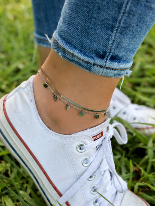 Pulseira para o pé em Aço Inoxidável sem Níquel - Tornozeleira Keelin | Celtiana