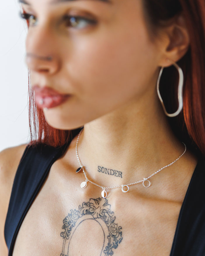 Colar fases da lua em Prata 925 - Colar Maelen | Celtiana