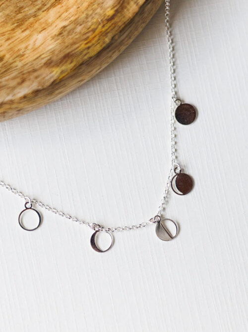 Colar fases da lua em Prata 925 - Colar Maelen | Celtiana